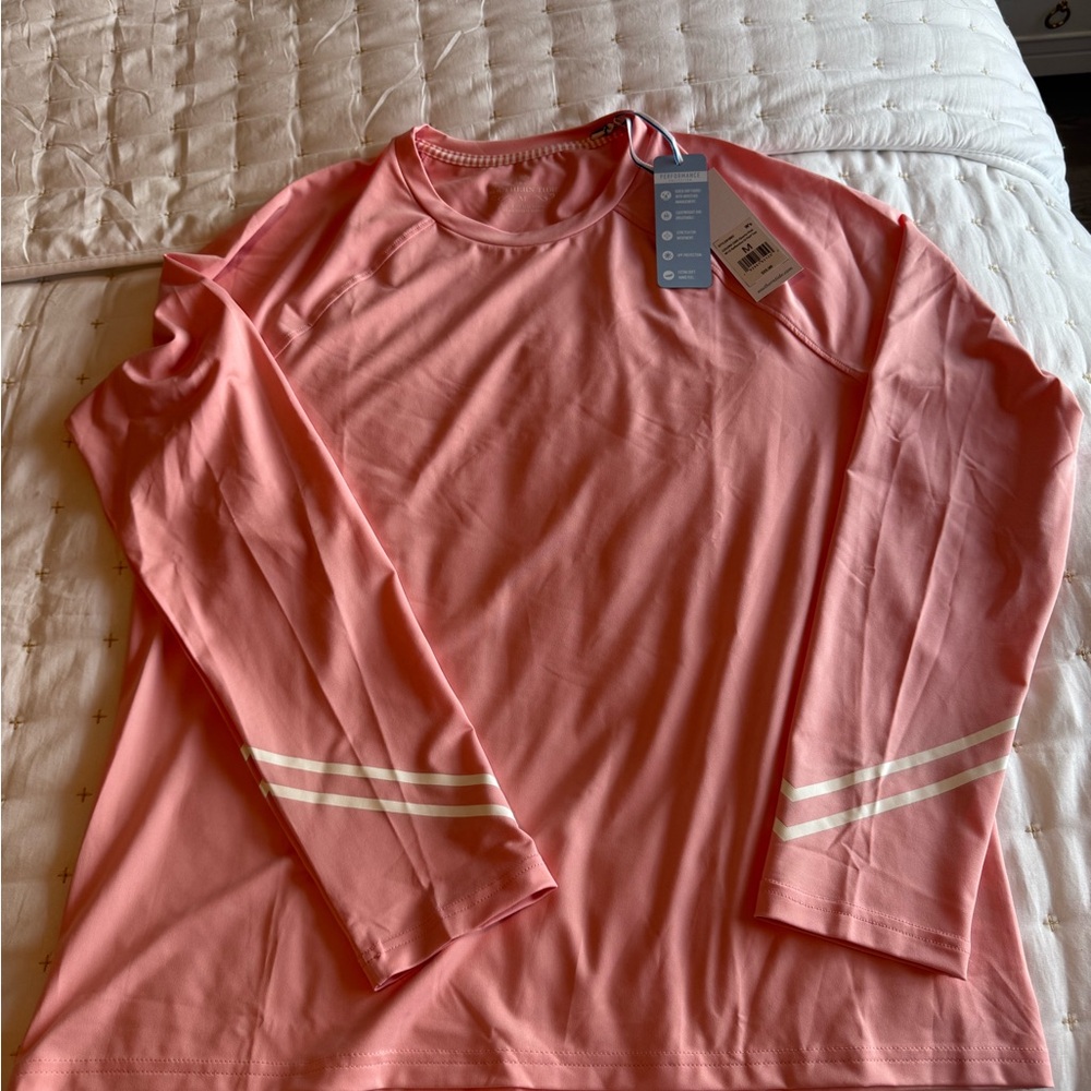 Southern Tide Pink Long Sleeve performance shirt - Picture 3 of 7